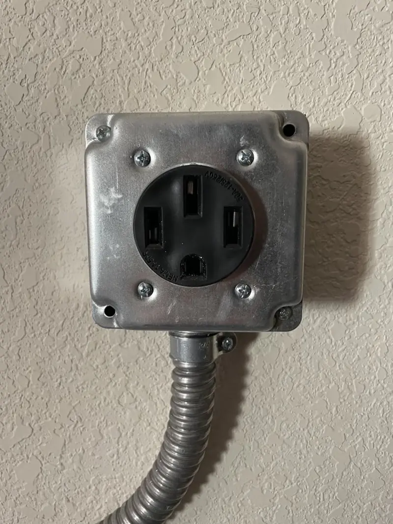 NEMA 14-50 outlet installed for Electrical Panel Upgrade in Turtle Creek